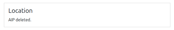 The AIP location widget with no AIP
