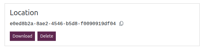 The AIP location widget with an AIP