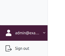 Logout button