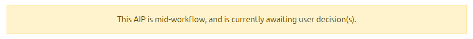 The Pending notification banner