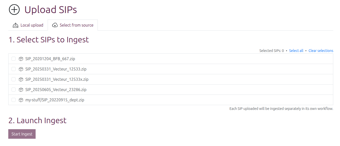 The source location SIP picker
